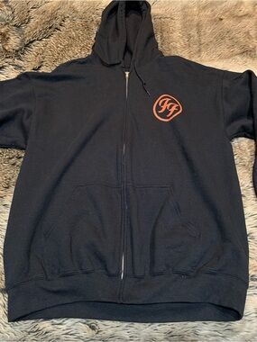 Foo Fighters 2024 tour hoodie cobra graphic. Zip Up Hoodie Black Size XL